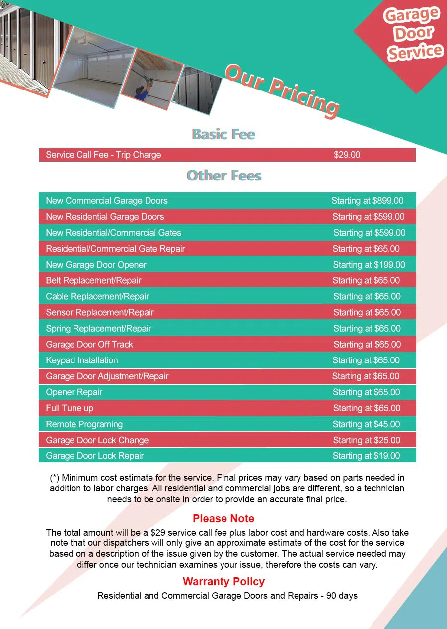 Central Garage Door Service Los Angeles, CA 323-457-0281